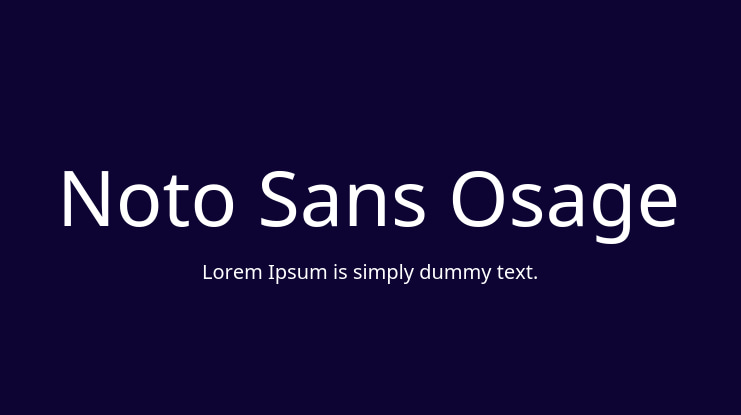 Noto Sans Osage Font