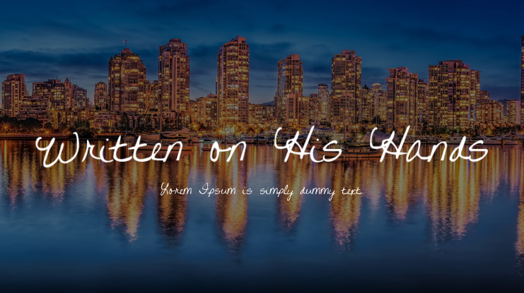 Written on His Hands Font