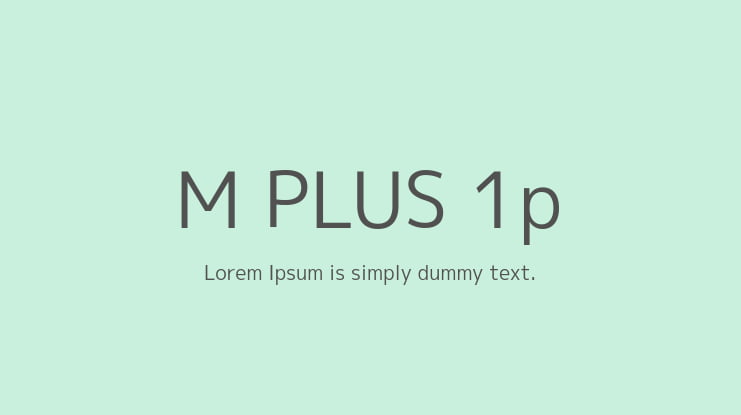 M PLUS 1p Font Family