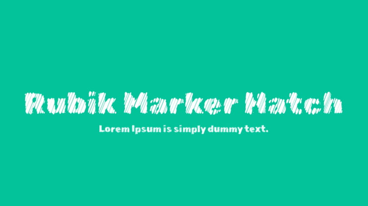 Rubik Marker Hatch Font