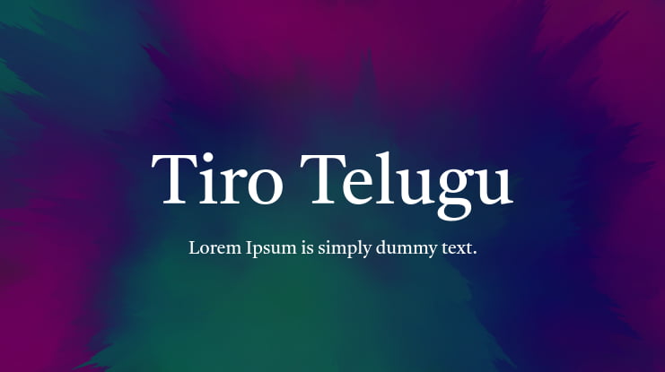 Tiro Telugu Font Family