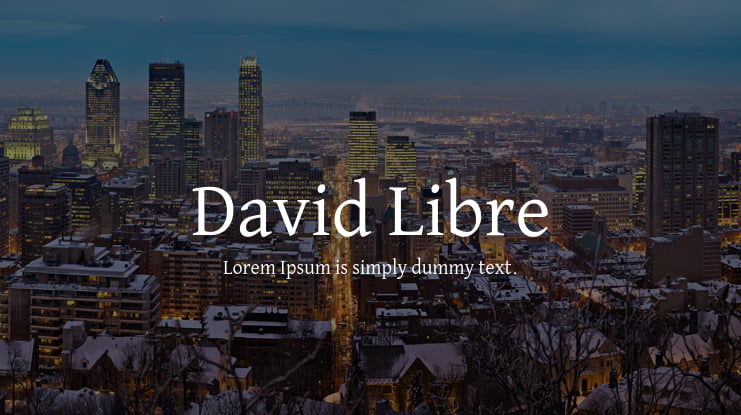 David Libre Font Family