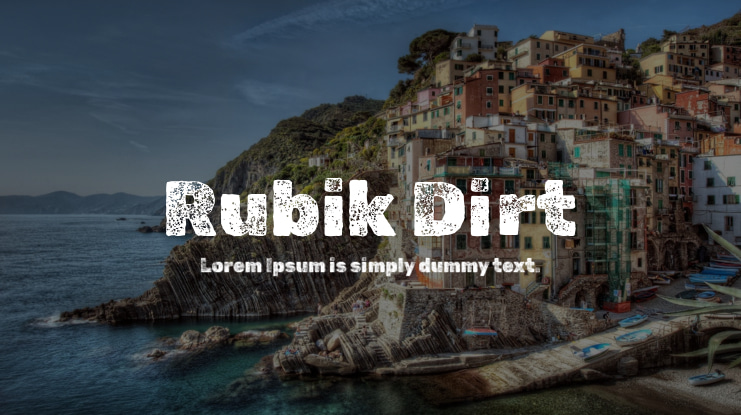 Rubik Dirt Font