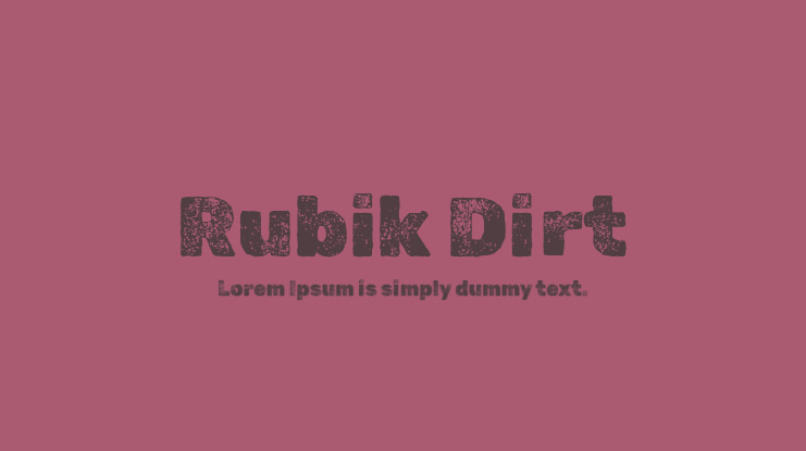 Rubik Dirt Font