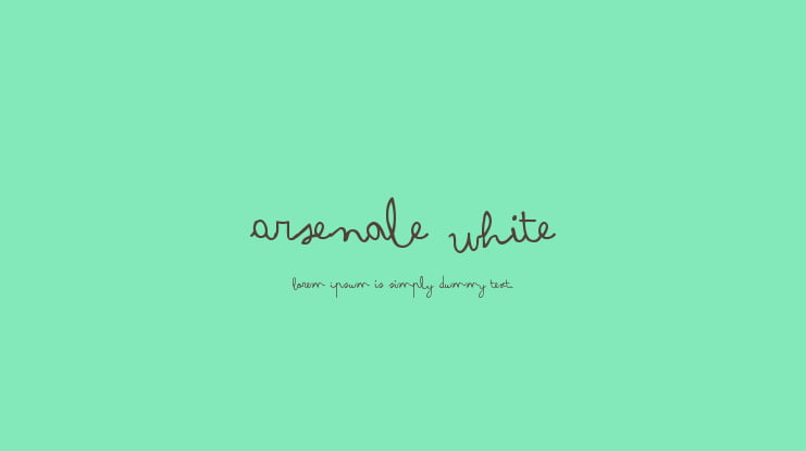 Arsenale White Font