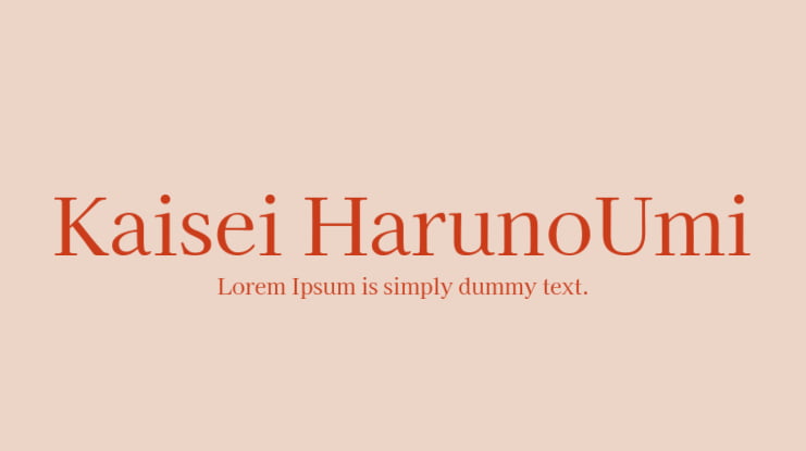 Kaisei HarunoUmi Font Family