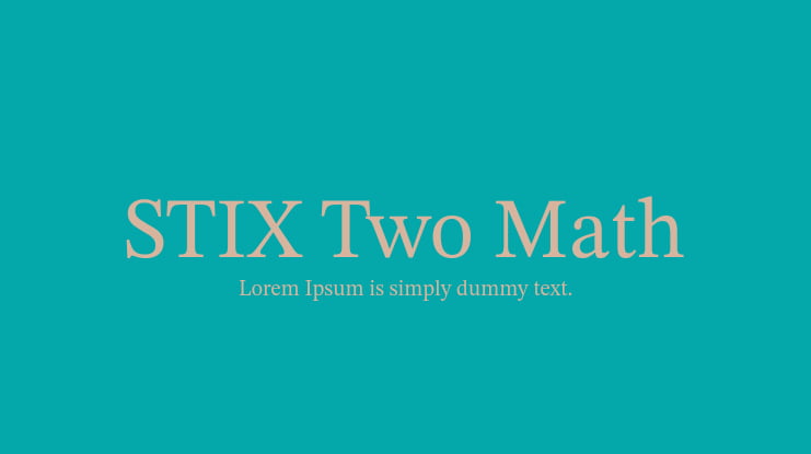 STIX Two Math Font