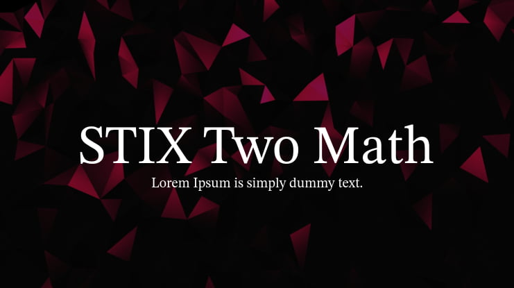 STIX Two Math Font