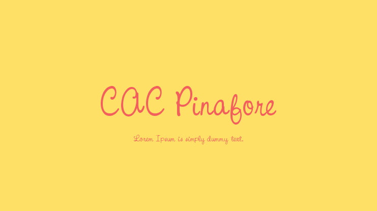 CAC Pinafore Font