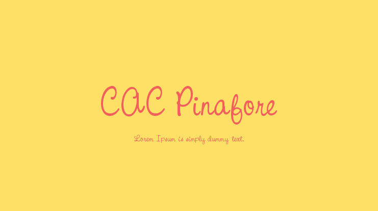 CAC Pinafore Font