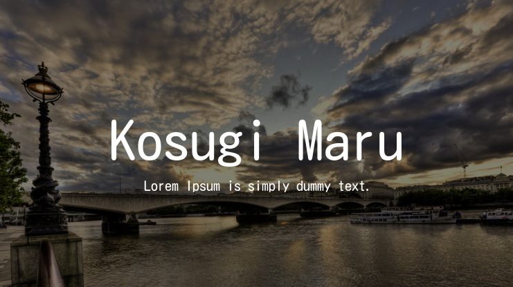 Kosugi Maru Font