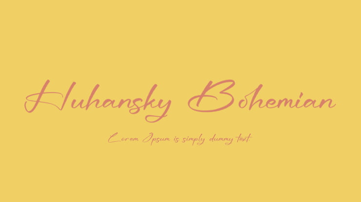 Huhansky Bohemian Font