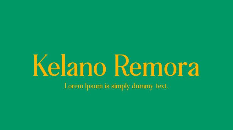 Kelano Remora Font