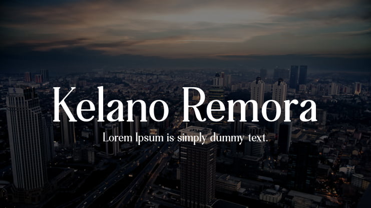 Kelano Remora Font