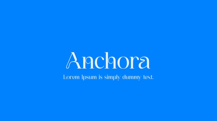 Anchora Font