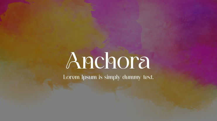 Anchora Font