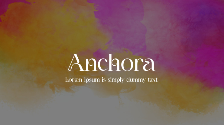 Anchora Font