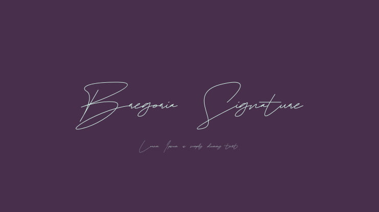 Bregoria Signature Font