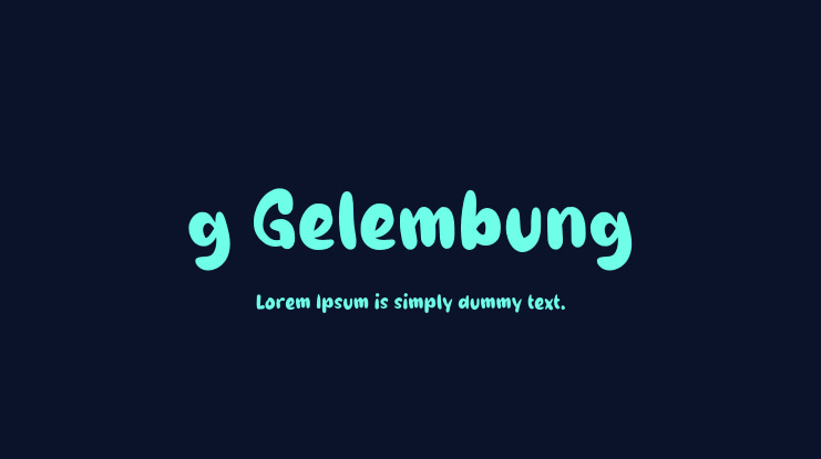 g Gelembung Font