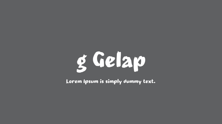 g Gelap Font