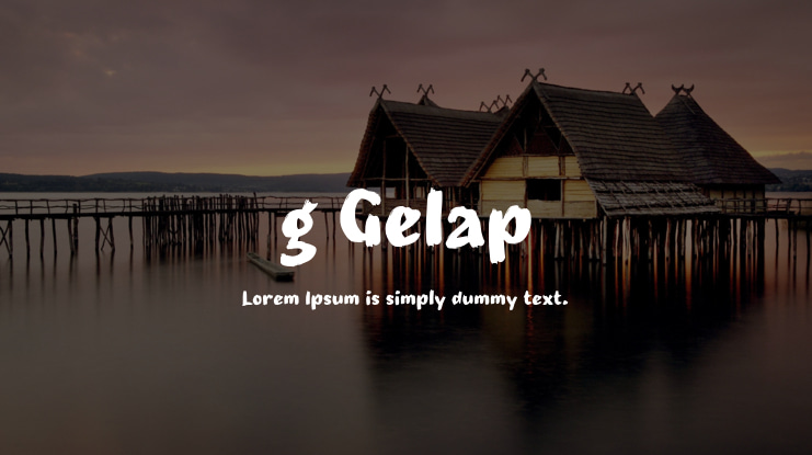 g Gelap Font