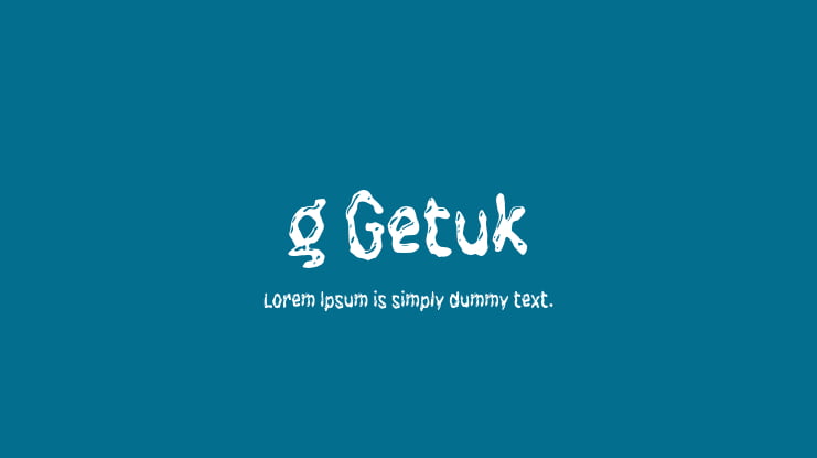 g Getuk Font