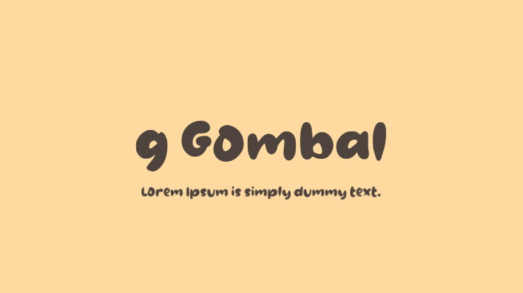 g Gombal Font