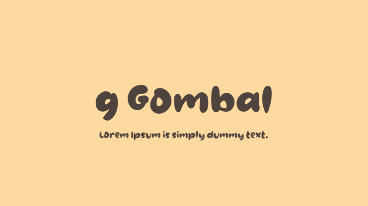 g Gombal Font