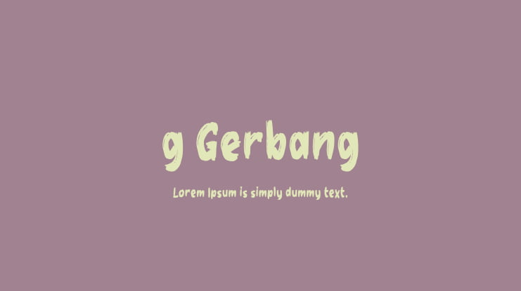 g Gerbang Font