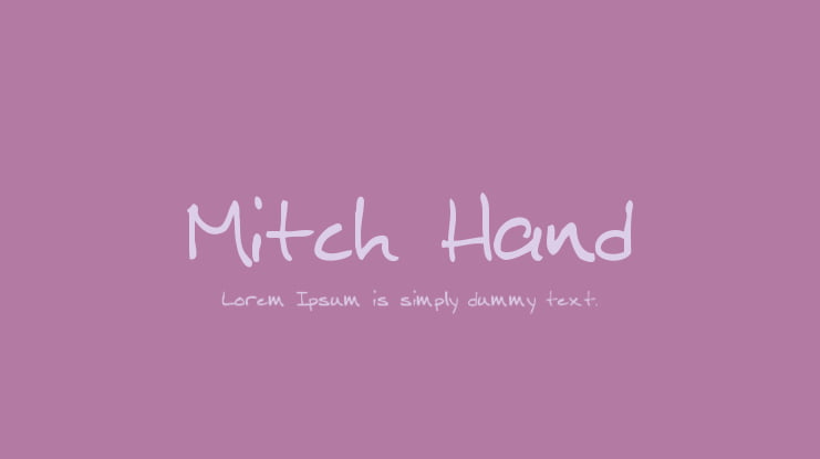 Mitch Hand Font