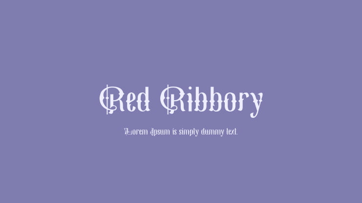 Red Ribbory Font Family
