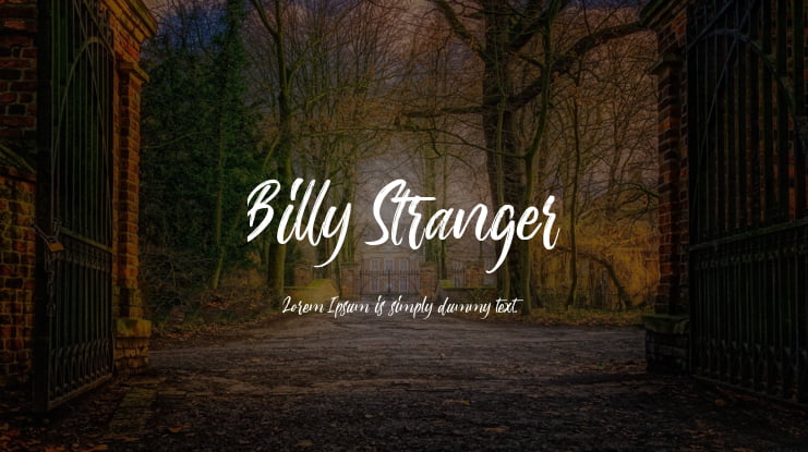 Billy Stranger Font