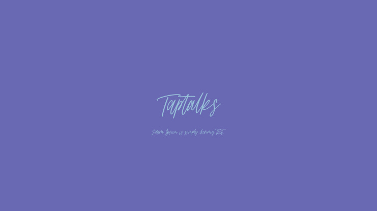 Taptalks Font