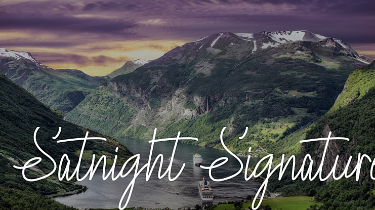 Satnight Signature Font