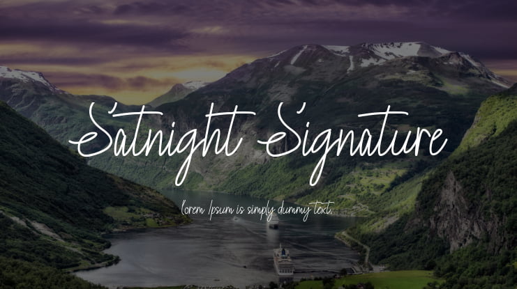 Satnight Signature Font