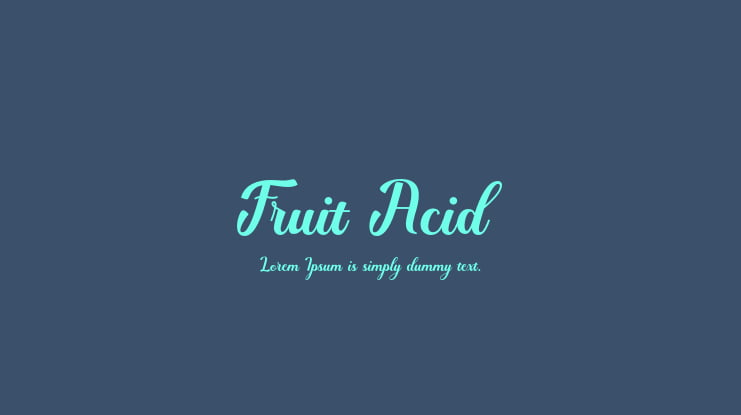 Fruit Acid Font