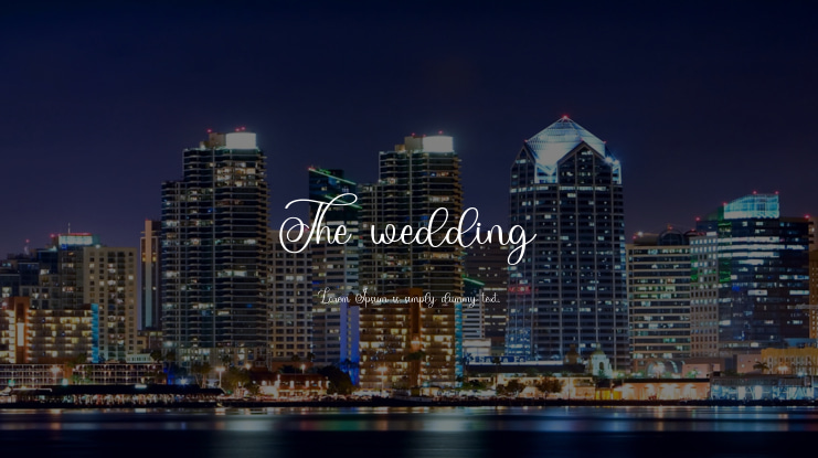The wedding Font