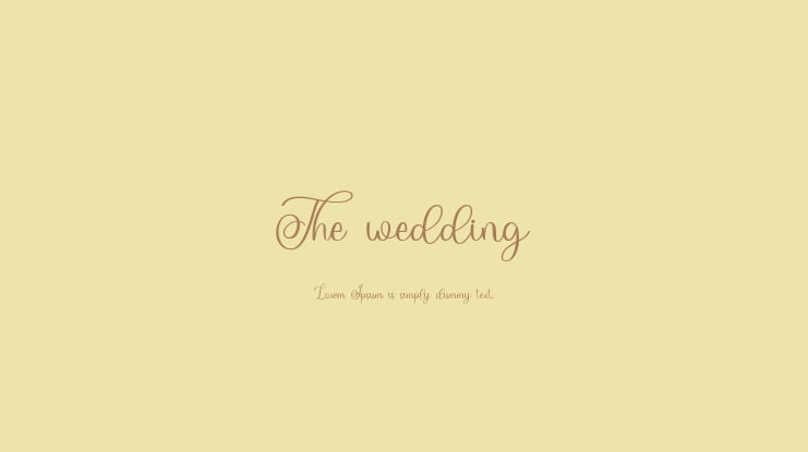 The wedding Font