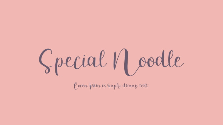 Special Noodle Font