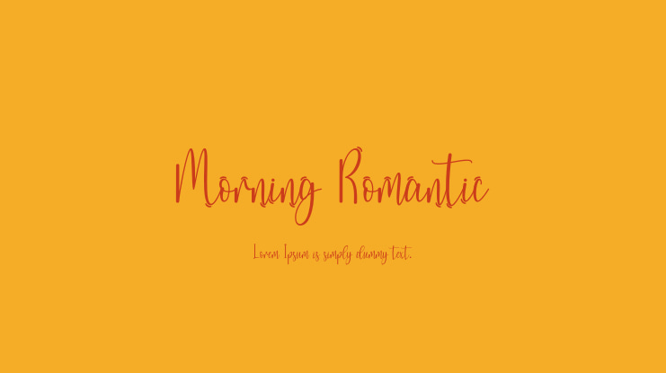 Morning Romantic Font