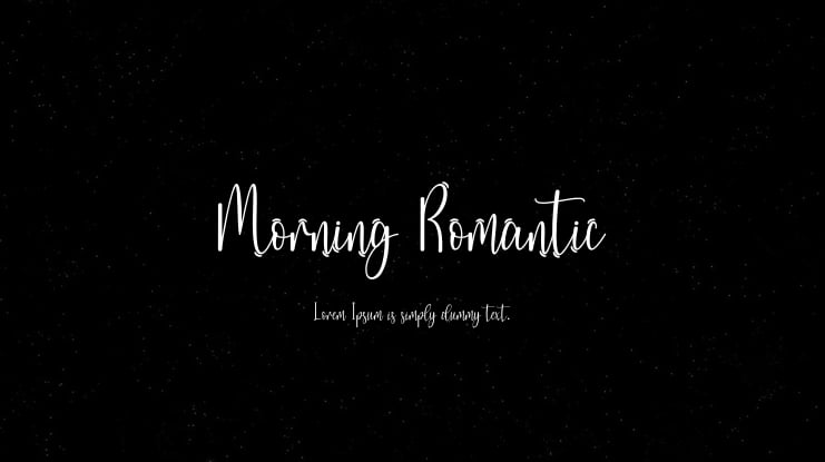 Morning Romantic Font