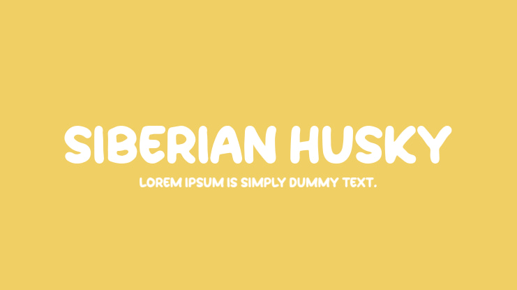 Siberian Husky Font