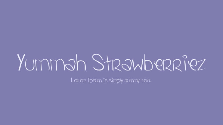 Yummah Strawberriez Font