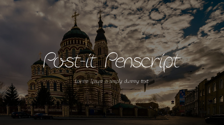 Post-it Penscript Font