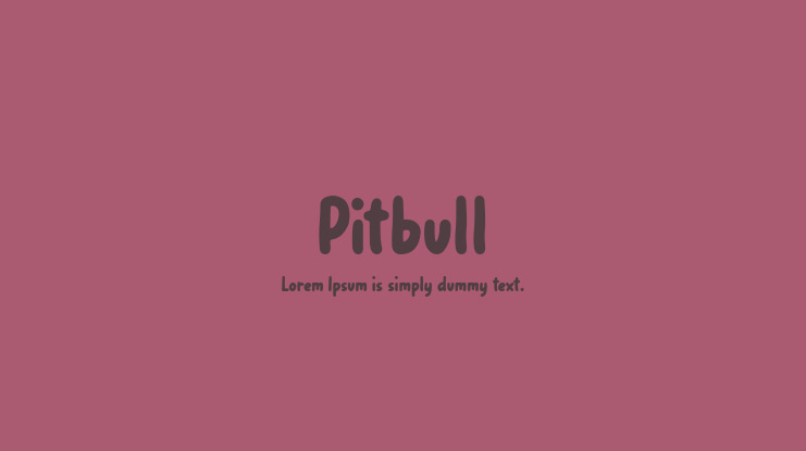 Pitbull Font