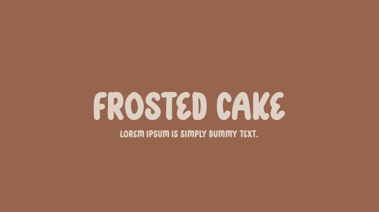 Frosted Cake Font