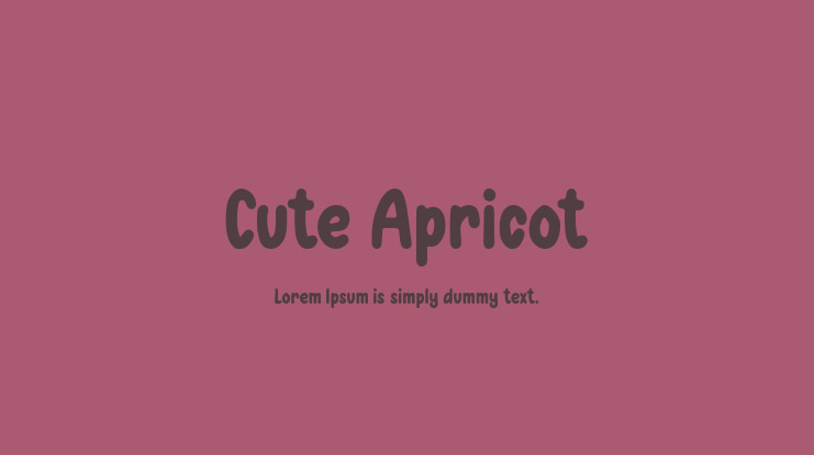 Cute Apricot Font