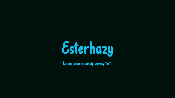 Esterhazy Font