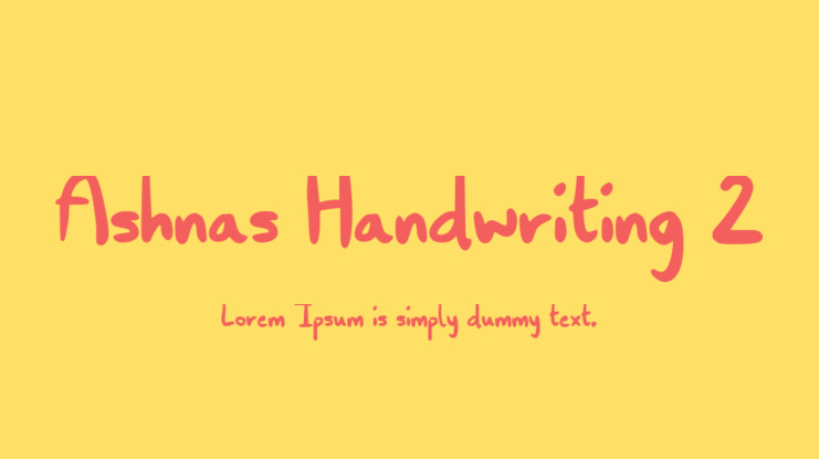 Ashnas Handwriting 2 Font