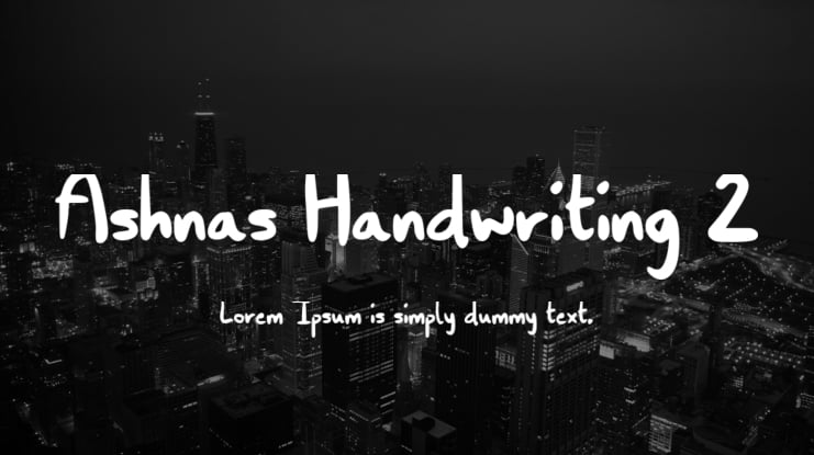 Ashnas Handwriting 2 Font